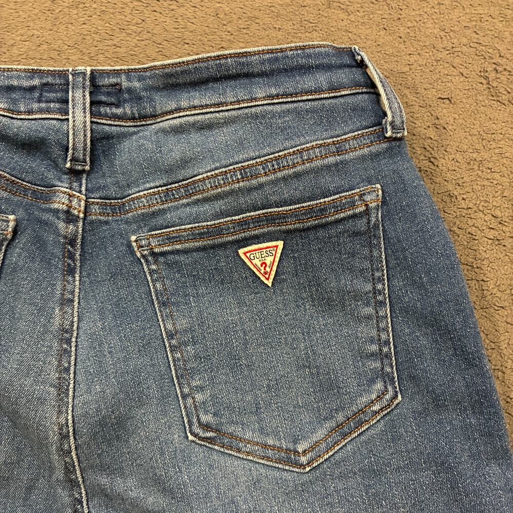 GUESS Blue Mid Rise Bootcut Jeans Medium Wash Cotton Denim Women's Size 31 - Picture 4 of 10